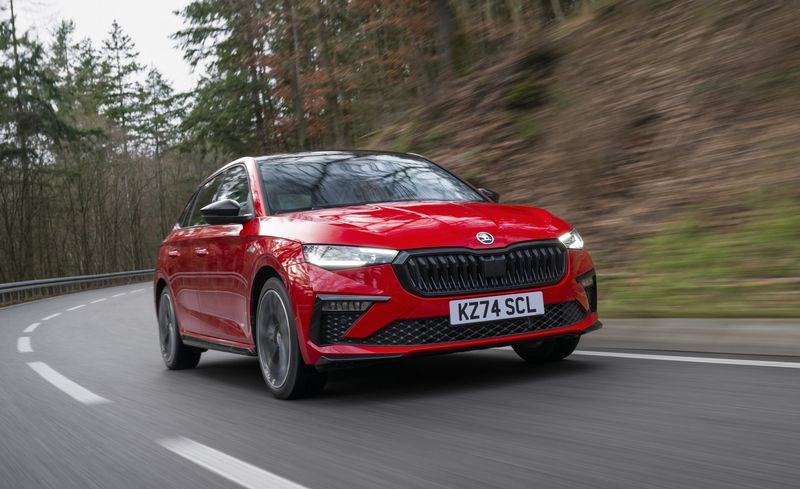 Red Skoda Scala