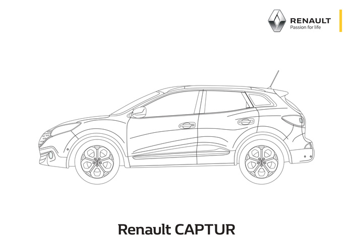 Renault Captur Colouring Sheet