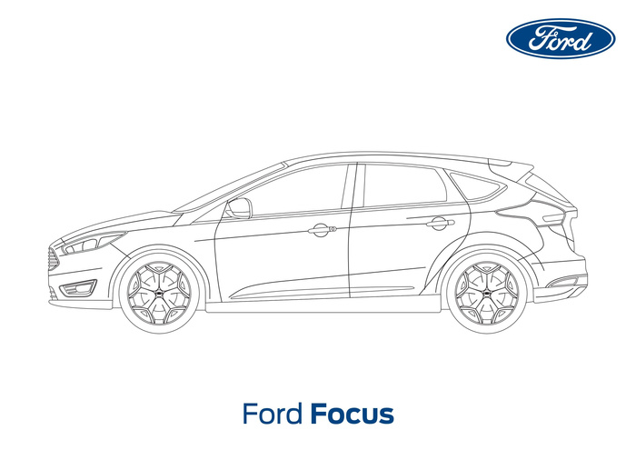 Ford Focus Colouring Sheet